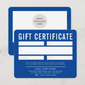 GIFT ZERTIFIKATE Moderne Business Chic königsblau (Vorne/Hinten)