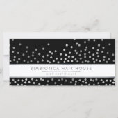 GIFT ZERTIFIKATE Moderne Glam Punkte silber schwar (Rückseite)