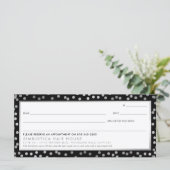 GIFT ZERTIFIKATE Moderne Glam Punkte silber schwar (Stehend Vorderseite)