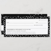 GIFT ZERTIFIKATE Moderne Glam Punkte silber schwar (Vorne/Hinten)
