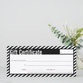 GIFT-ZERTIFIKATE Moderne Wirtschaft schwarz fett S (Stehend Vorderseite)