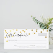 GIFT-ZERTIFIKATE niedliche Konfettflecken (Stehend Vorderseite)