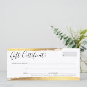 GIFT ZERTIFIKATE VOUCHER elegantes, schicke Gold (Stehend Vorderseite)
