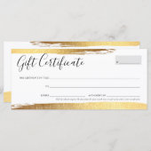 GIFT ZERTIFIKATE VOUCHER elegantes, schicke Gold (Vorne/Hinten)