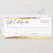 GIFT ZERTIFIKATE VOUCHER elegantes, schicke Gold (Vorderseite)