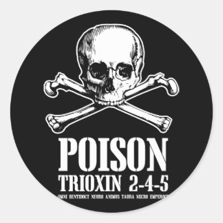 Gift Zombie Trioxin 3-4-5 Morgendämmerung der Tote Runder Aufkleber