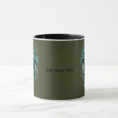 Giftbecher mit Wasserfarbspritzer und giftgrüner S Tasse (Zentrum)