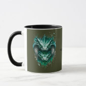 Giftbecher mit Wasserfarbspritzer und giftgrüner S Tasse (Links)