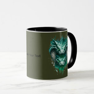 Giftbecher mit Wasserfarbspritzer und giftgrüner S Tasse