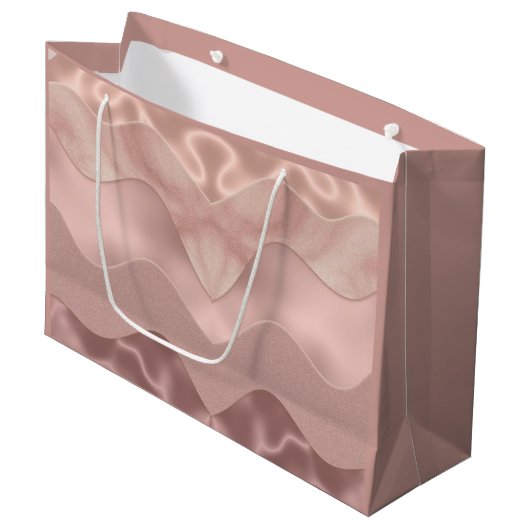 Giftbeutel rosa Muster Große Geschenktüte (Vorderseite Schrägansicht)