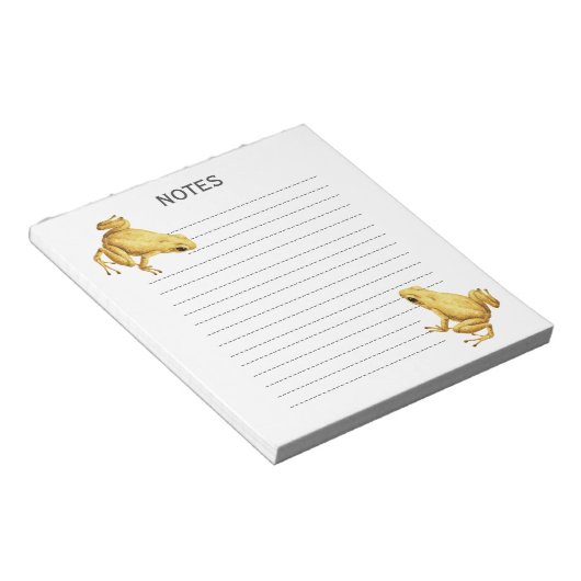 Giftdarmfrosch Notizblock (angewinkelt)