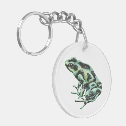 Giftdarmfrosch Schlüsselanhänger (Vorderseite links)