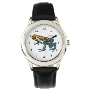 Giftdeich-Frosch-Cartoon-Abbildung Armbanduhr
