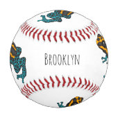 Giftdeich-Frosch-Cartoon-Abbildung Baseball (Vorderseite)