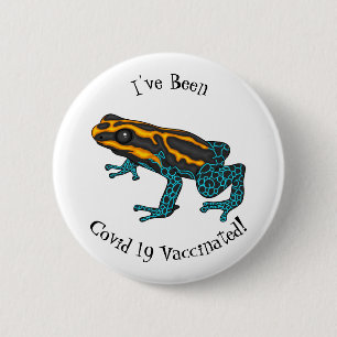 Giftdeich-Frosch-Cartoon-Abbildung Button