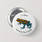Giftdeich-Frosch-Cartoon-Abbildung Button (Vorne & Hinten)