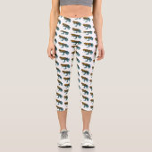 Giftdeich-Frosch-Cartoon-Abbildung Capri Leggings (Vorderseite)