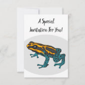 Giftdeich-Frosch-Cartoon-Abbildung Einladung (Rückseite)