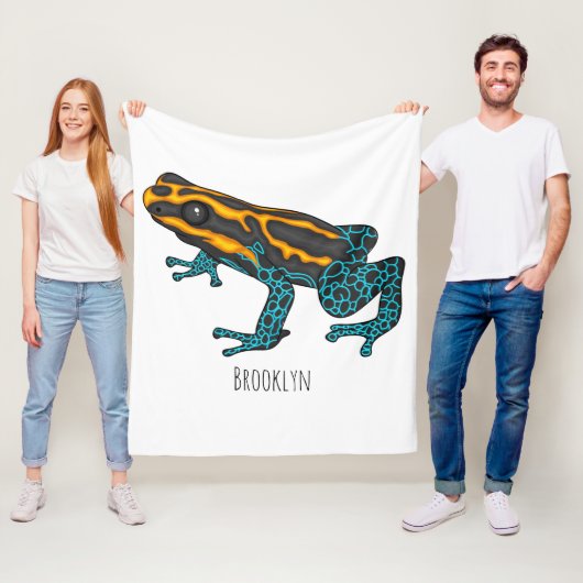 Giftdeich-Frosch-Cartoon-Abbildung Fleecedecke (Beispiel)
