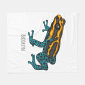 Giftdeich-Frosch-Cartoon-Abbildung Fleecedecke (Vorderseite (Horizontal))