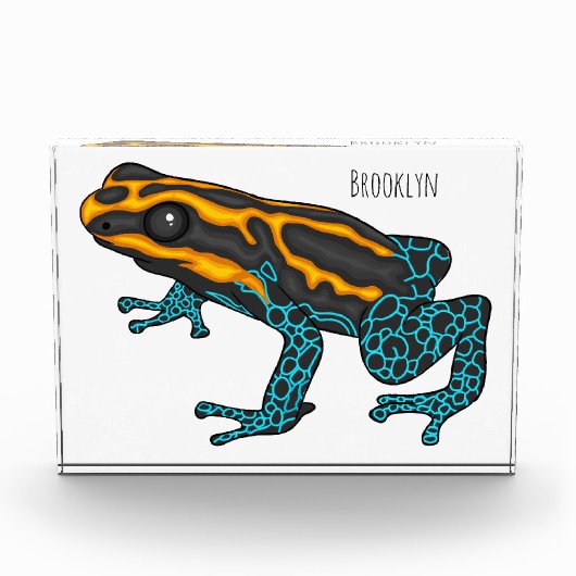 Giftdeich-Frosch-Cartoon-Abbildung Fotoblock (Vorderseite)