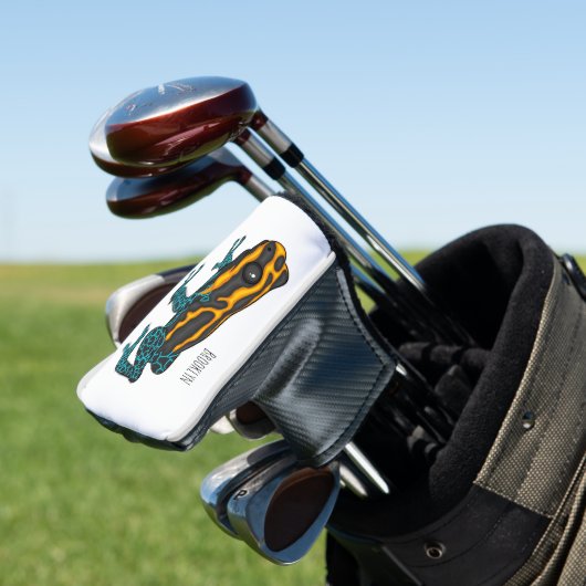 Giftdeich-Frosch-Cartoon-Abbildung Golf Headcover (In Situ)