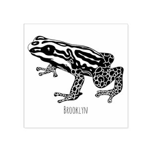 Giftdeich-Frosch-Cartoon-Abbildung Gummistempel