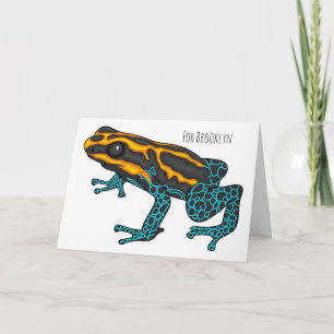 Giftdeich-Frosch-Cartoon-Abbildung Karte