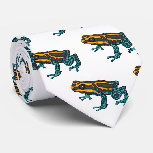 Giftdeich-Frosch-Cartoon-Abbildung Krawatte (Gerollt)