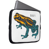Giftdeich-Frosch-Cartoon-Abbildung Laptopschutzhülle (Vorne Rechts)