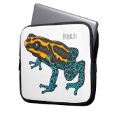 Giftdeich-Frosch-Cartoon-Abbildung Laptopschutzhülle (Vorderseite Links)