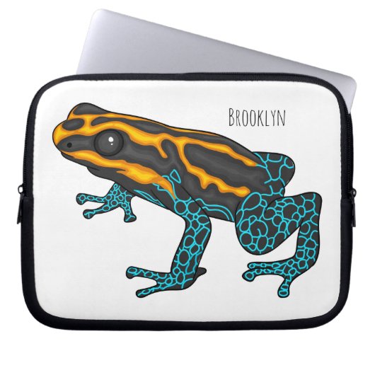 Giftdeich-Frosch-Cartoon-Abbildung Laptopschutzhülle (Vorderseite)
