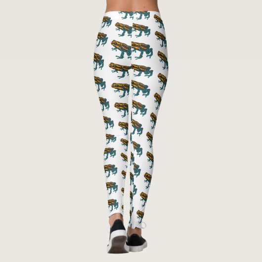 Giftdeich-Frosch-Cartoon-Abbildung Leggings (Rückseite)
