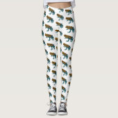 Giftdeich-Frosch-Cartoon-Abbildung Leggings (Vorderseite)
