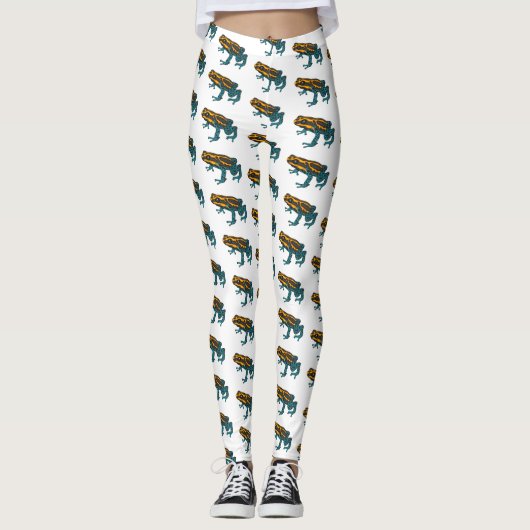 Giftdeich-Frosch-Cartoon-Abbildung Leggings (Vorderseite)