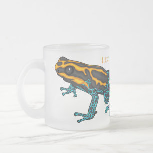 Giftdeich-Frosch-Cartoon-Abbildung Mattglastasse