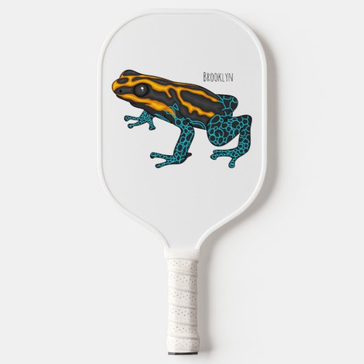 Giftdeich-Frosch-Cartoon-Abbildung Pickleball Schläger (Vorderseite)