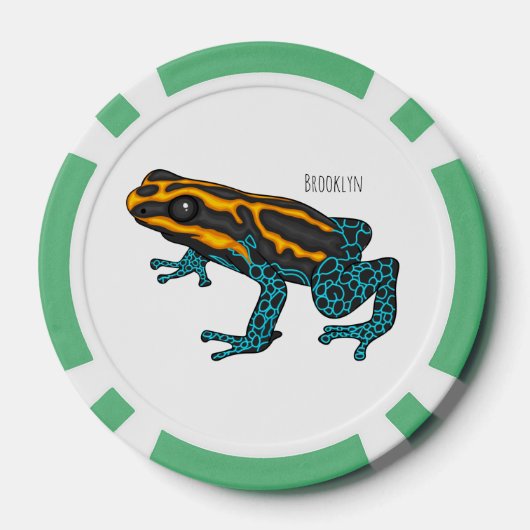 Giftdeich-Frosch-Cartoon-Abbildung Pokerchips (Rückseite)
