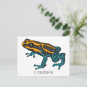 Giftdeich-Frosch-Cartoon-Abbildung Postkarte (Stehend Vorderseite)