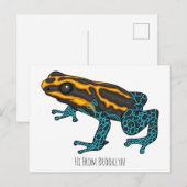 Giftdeich-Frosch-Cartoon-Abbildung Postkarte (Vorne/Hinten)