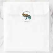 Giftdeich-Frosch-Cartoon-Abbildung Runder Aufkleber (Tasche)