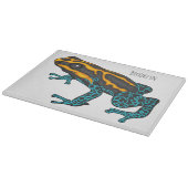 Giftdeich-Frosch-Cartoon-Abbildung Schneidebrett (Ecke)