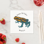 Giftdeich-Frosch-Cartoon-Abbildung Serviette (Beispiel)