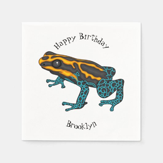 Giftdeich-Frosch-Cartoon-Abbildung Serviette (Vorderseite)
