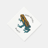 Giftdeich-Frosch-Cartoon-Abbildung Serviette (Ecke)