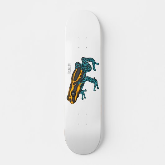 Giftdeich-Frosch-Cartoon-Abbildung Skateboard (Vorne)