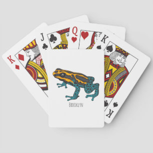 Giftdeich-Frosch-Cartoon-Abbildung Spielkarten