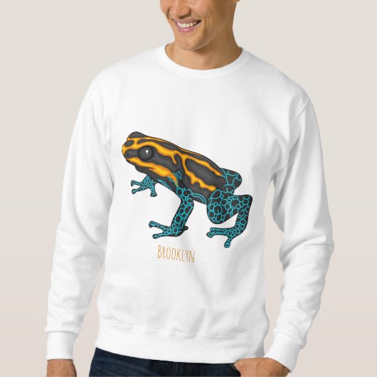 Giftdeich-Frosch-Cartoon-Abbildung Sweatshirt (Vorderseite)