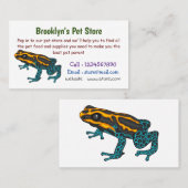 Giftdeich-Frosch-Cartoon-Abbildung Visitenkarte (Vorne/Hinten)