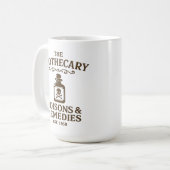 Gifte & Heilmittel Kaffeetasse – Apotheker-Stil (Vorderseite Links)